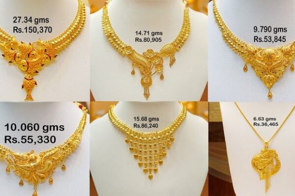 short necklace designs in gold​
