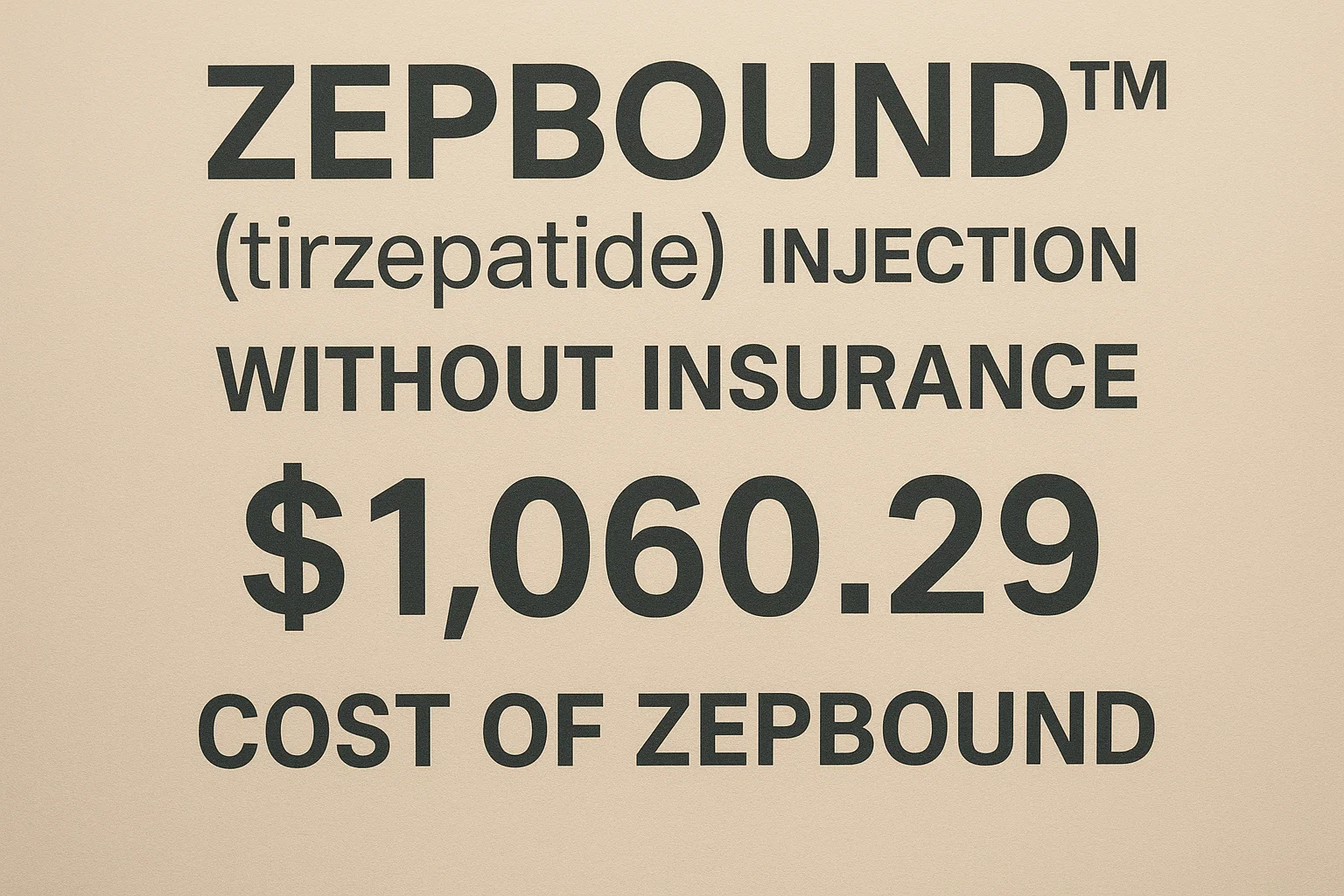 cost of zepbound without insurance