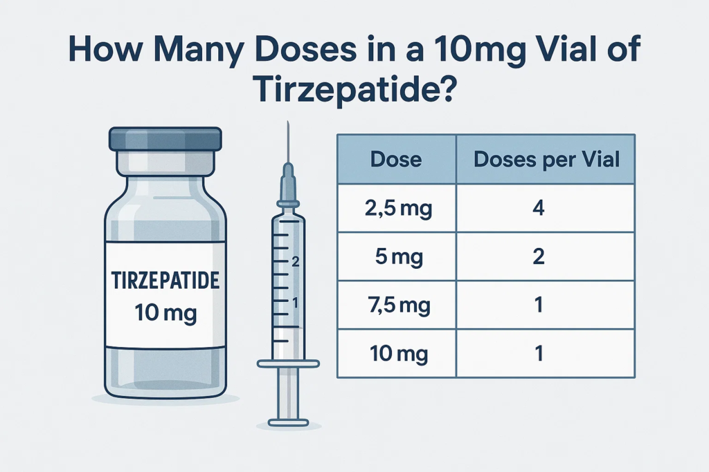 how many doses in a 10mg vial of tirzepatide