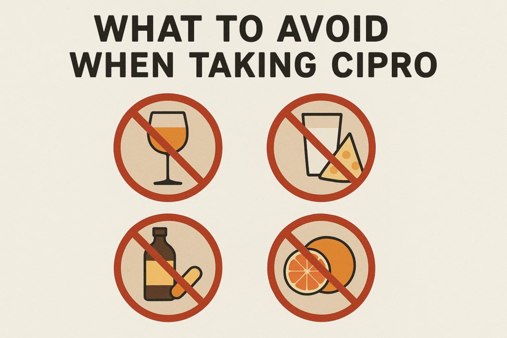 what to avoid when taking cipro