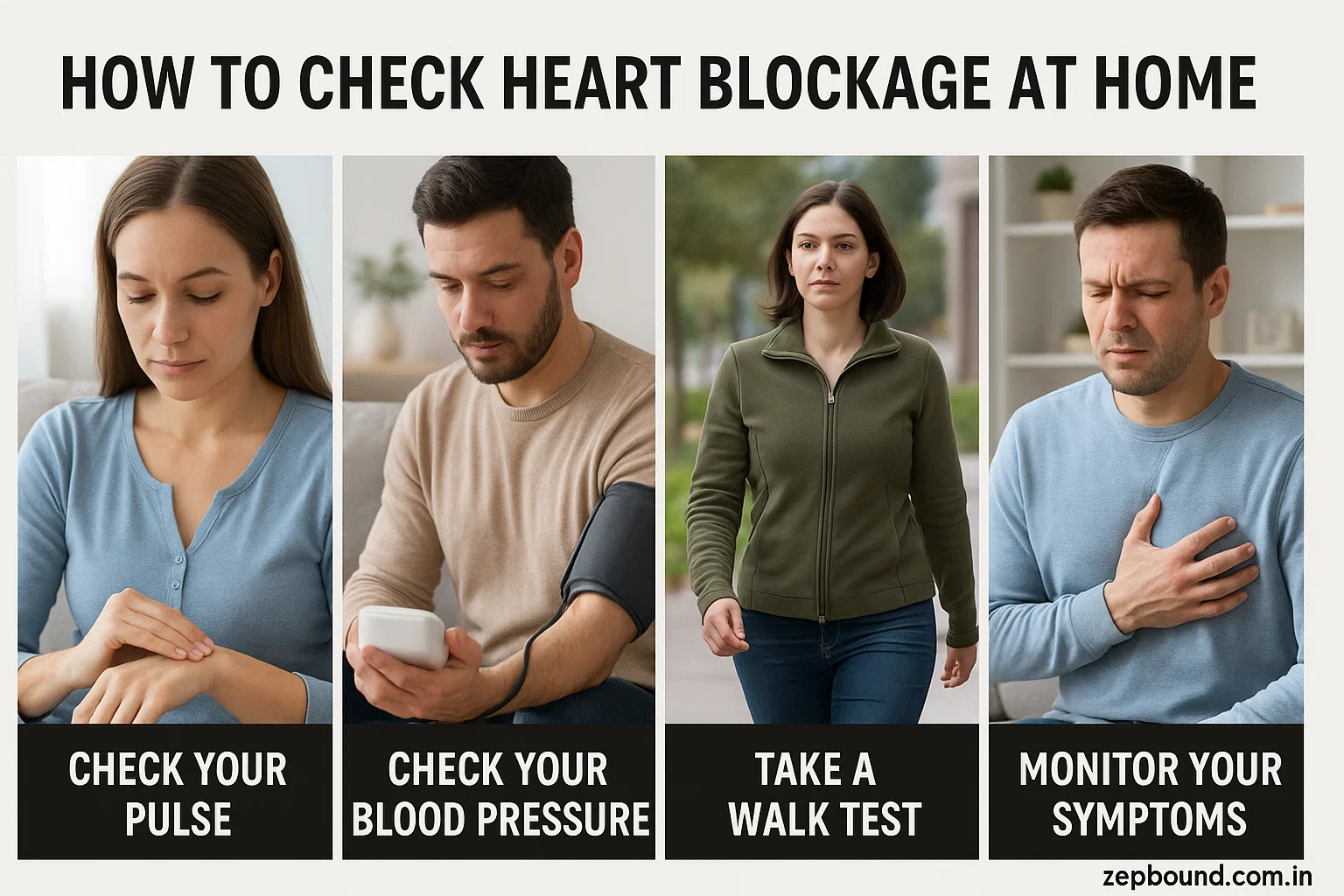 how to check heart blockage at home